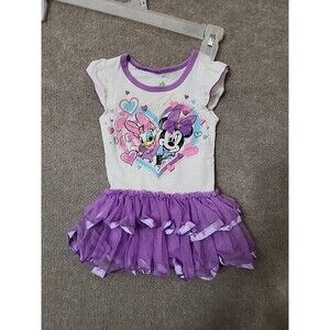 Disney Store Baby Dress Girls 18 months Purple Minnie Mouse Ruffle Tutu